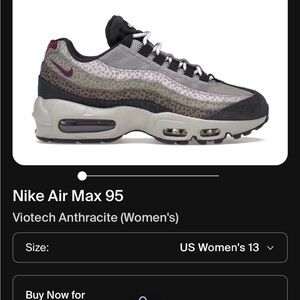 Nike Air Max 95 Women's Sneakers - Beige, Gray, and Purple